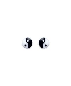 Boucles d’Oreilles Yin-Yang – Argent 925 – Ref. F02-3538