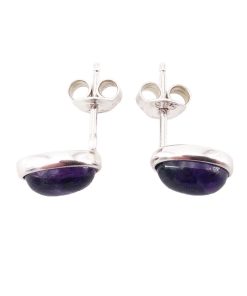 Alternative view of Boucles d’Oreilles Améthyste “Camille” – Argent 925