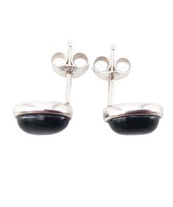 Alternative view of Boucles d’Oreilles Onyx noir “Camille” – Argent 925
