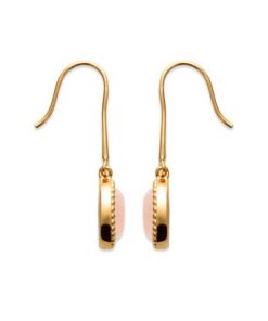 Alternative view of Boucles d’Oreilles Quartz rose “Alexandra” – Plaqué Or 750