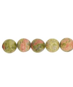 Sachet de 5 perles Unakite – 12mm