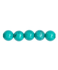 Sachet de 5 perles Turquoise stabilisée – 6mm