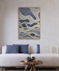 Alternative view of Déco Volutes Fluides Bleues Evoa Design 86x126cm