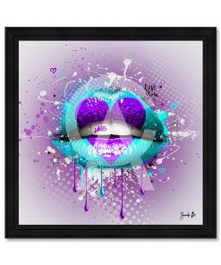 Tableau Sarah B Love Blue 91x91cm